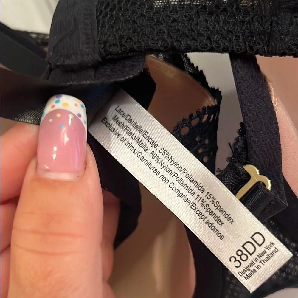 Adore Me Black Lace Full Coverage Bra